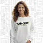 sudadera extremadura mujer blanca sin capucha chacho 02 letras negras