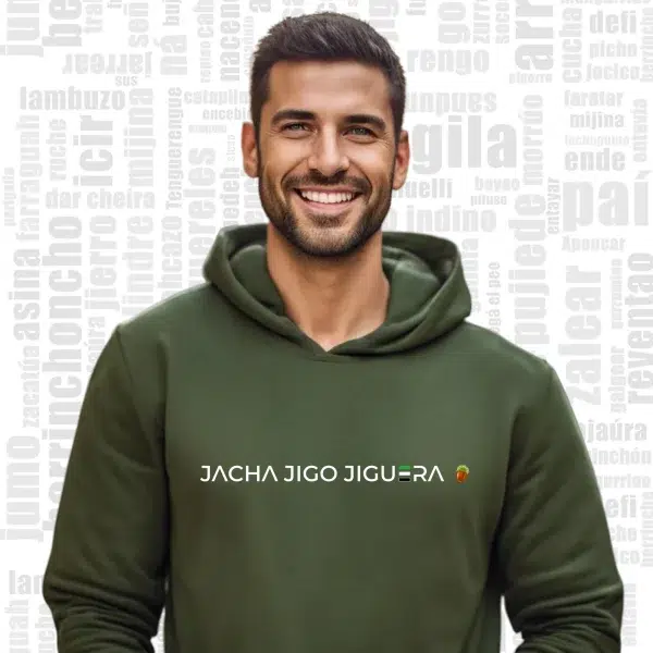 sudadera extremadura hombre verde lezna