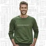 sudadera extremadura hombre negra sin capucha lezna