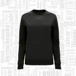 sudadera sin capucha mujer negra delantera