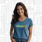 camiseta extremadura mujer basica azul denim chacho 01