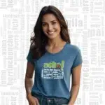 camiseta extremadura mujer basica azul denim acho