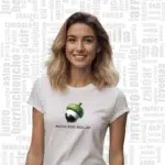 camiseta extremadura mujer basica blanca bellota extremeña