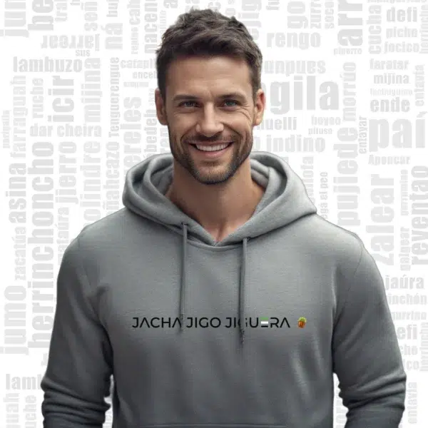 Sudadera Extremadura Hombre Gris Lezna